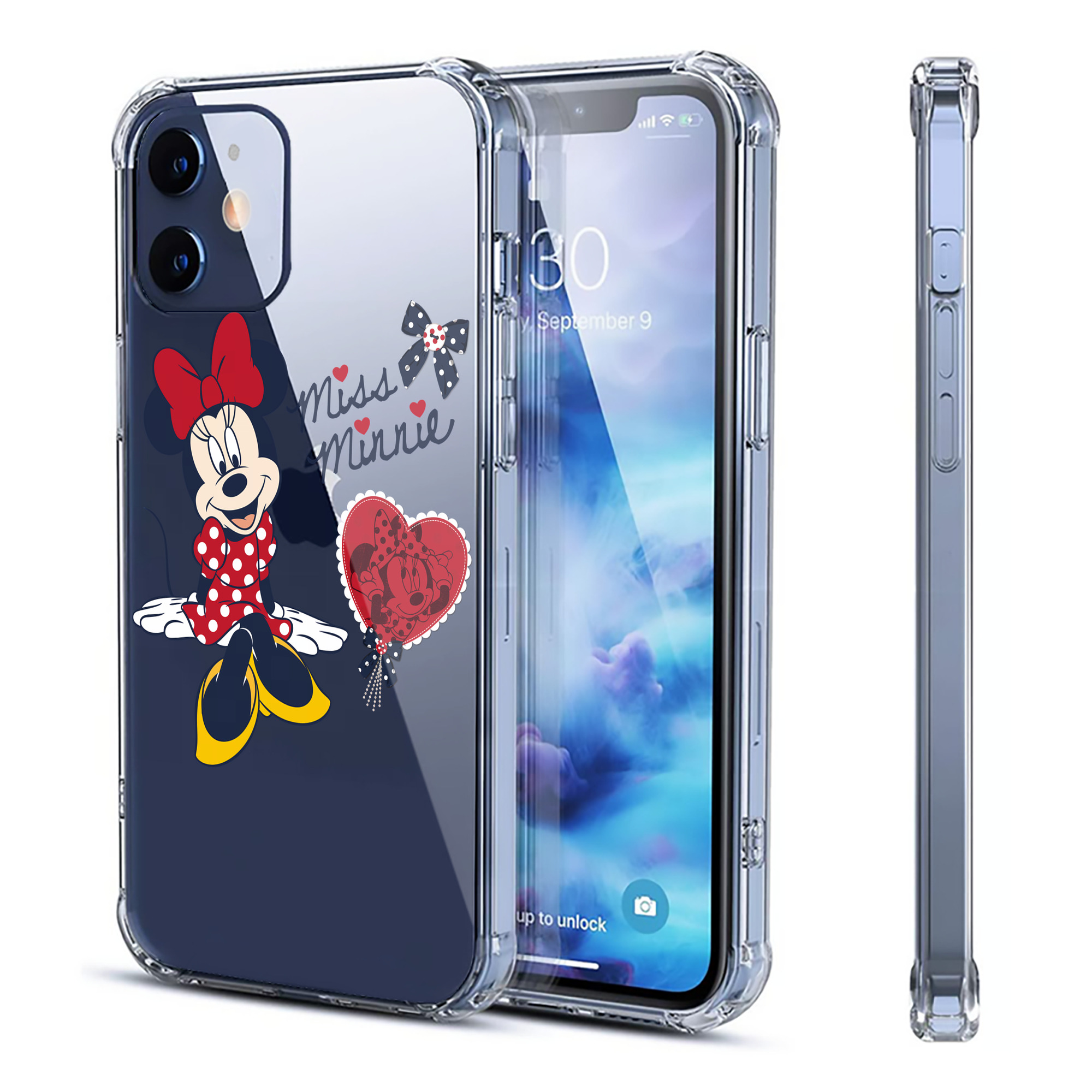 （画像用） ミッキーマウス Mickey Mouse 【iPhone 12シリーズ対応】透明スマホケース（クリアソフトケース）